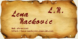 Lena Mačković vizit kartica